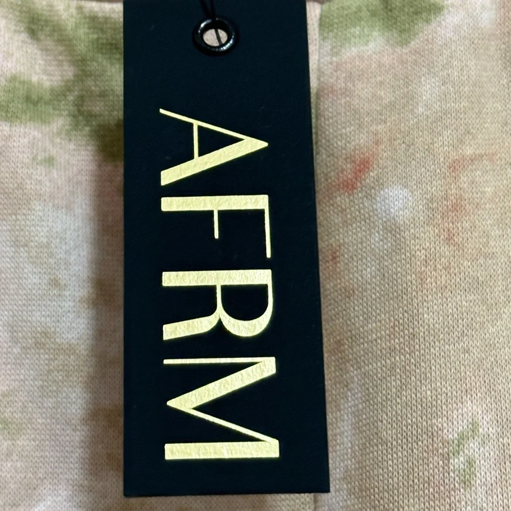 AFRM Blush Olive Tie Dye High Rise Jogger Sweatpants Size Medium NWT - Picture 4 of 4